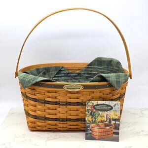 Longaberger 1995 Tradition Collection Large Family Basket Fabric Liner Protector